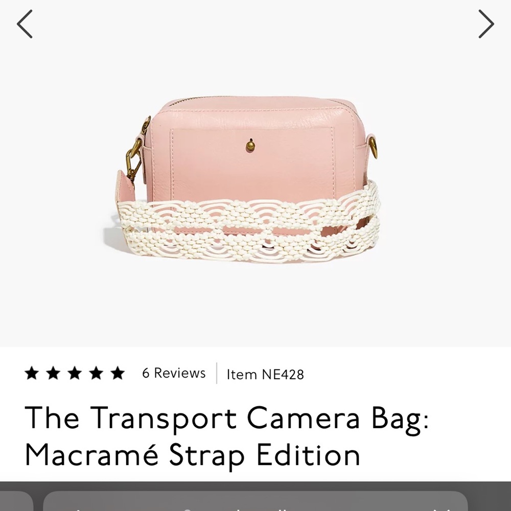 BNWT Madewell Blush Pink Transport Camera Bag w/2 Straps - Picture 4 of 8